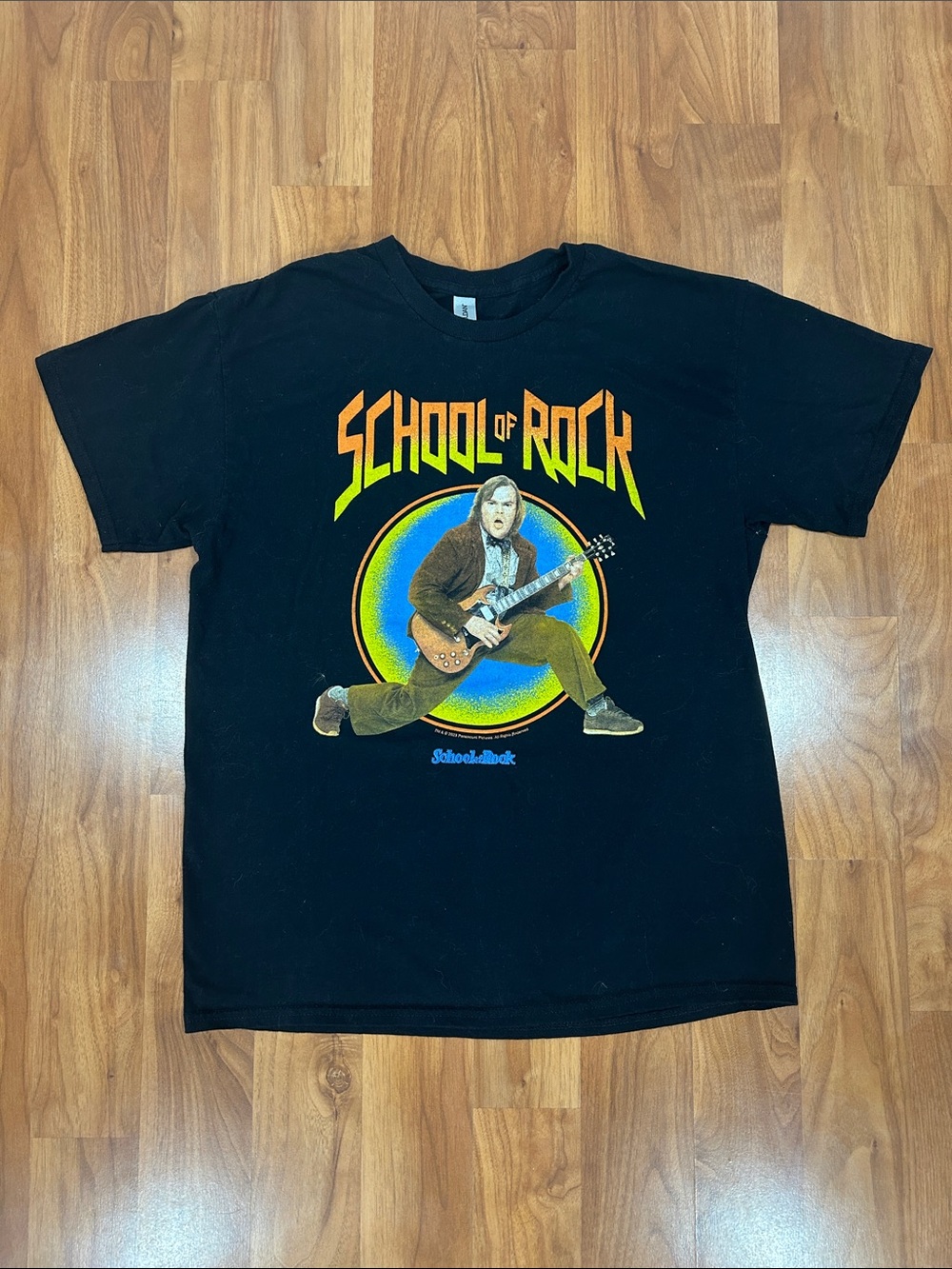 Gildan Black Kids' 'School of Rock' Graphic Tee with Yellow & Green Accents - Picture 1 of 7